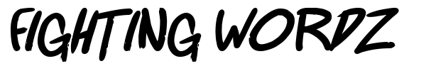 Fighting Wordz font preview